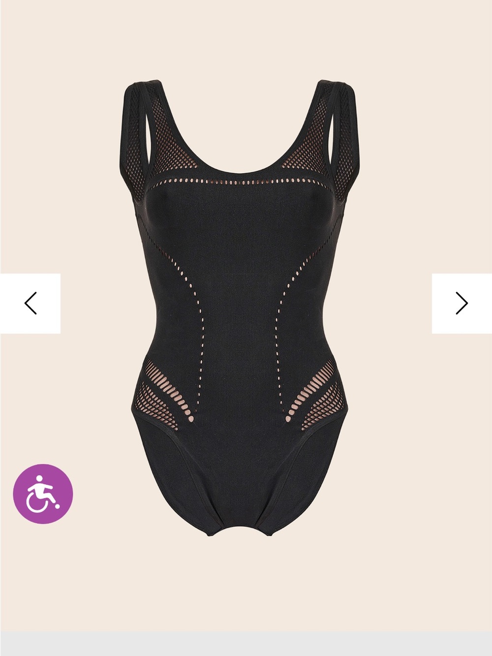 Wolford zone black one piece size medium NWT